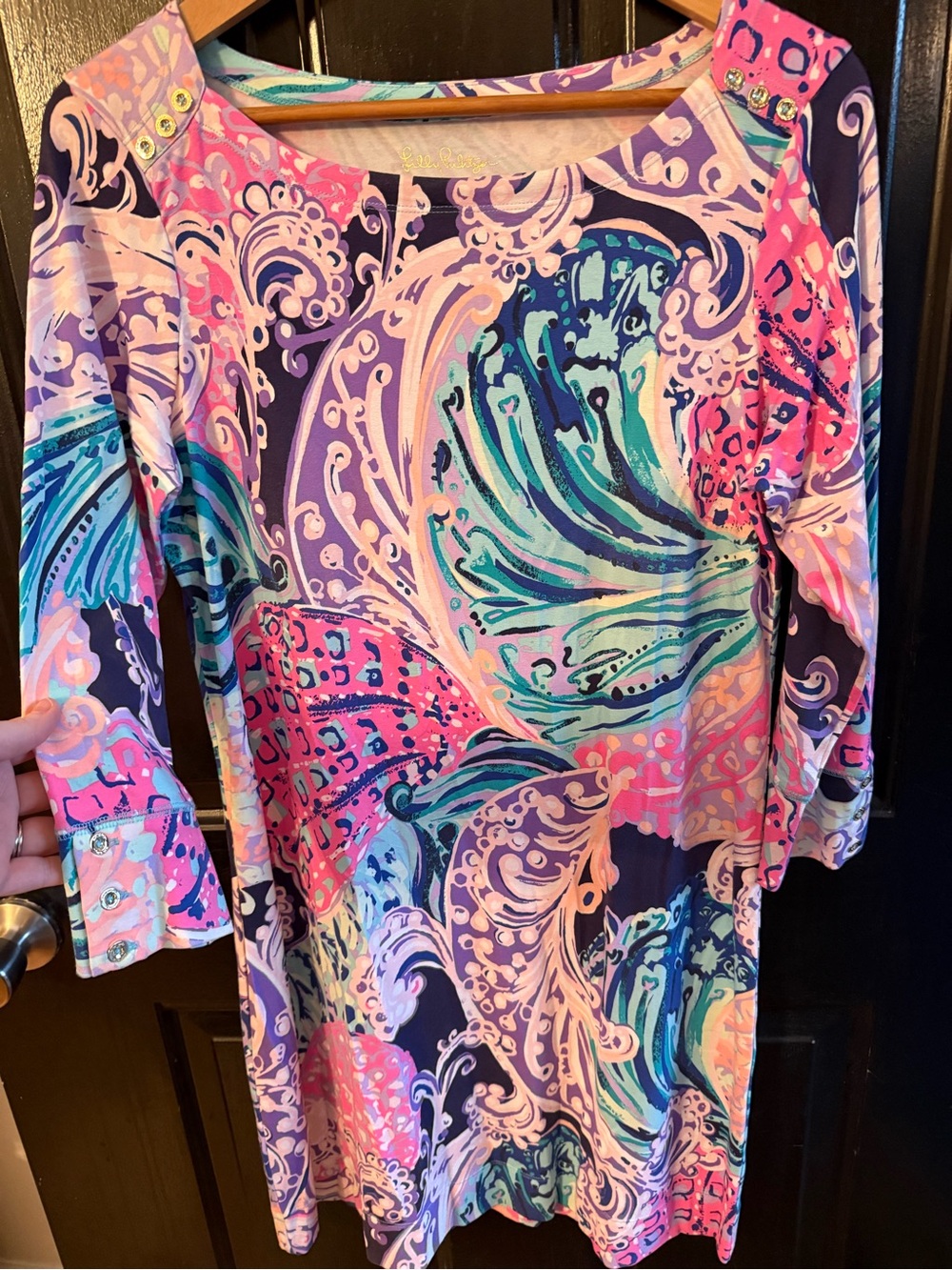Lilly Pulitzer Sophie Shift Dress, All That She Wants Print, Size L